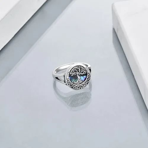 Miniatura 3 de ONEFINITY Anillos de árbol de la vida de plata de ley con nudo celta árbol de la vida regalos de joyería para mujeres
