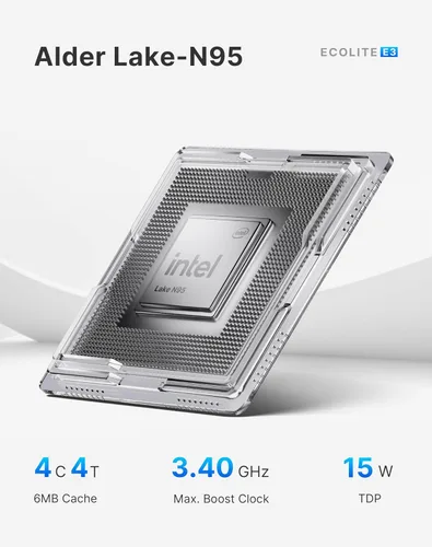 Miniatura 3 de BOSGAME Mini PC E3 Neo, Alder Lake N95 Mini computadoras USB-C con todas las funciones, RAM DDR4 de 16 GB, SSD NVMe de 512 GB, pantalla triple 4K