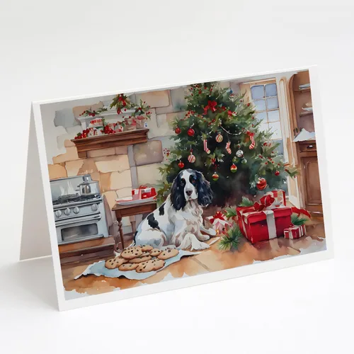 Miniatura 159 de Caroline's Treasures DAC3884GCA7P Paquete de 8 tarjetas en blanco de Navidad con galletas de husky siberiano Tarjetas de felicitación con sobres