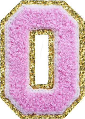 Miniatura 142 de SPRT - Parches de letras de chenilla universitaria con purpurina, parche de letras blancas para planchar con letras del alfabeto para disfraz