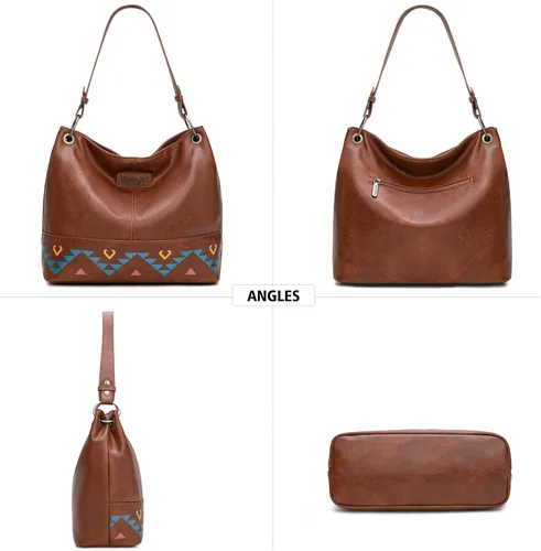 Miniatura 142 de Wrangler Hobo - Bolsas para mujer de cuero vegano con asa superior, bolsos de hombro y bolsos