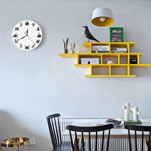 Miniatura 8 de The Geeky Days Moderno reloj de pared silencioso sin tictac clínica dental oficina signo decoración endodoncista reloj reloj dentistas regalo