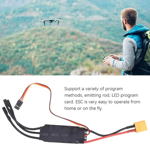 Miniatura 3 de Controlador de velocidad RC, controlador de velocidad ESC sin escobillas 40A, motor de avión RC 5V3A salida BEC para RC Drone Aviones Accesorio