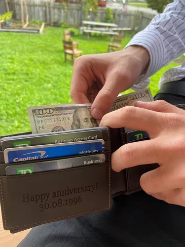 Miniatura 6 de Carteras personalizadas para hombres regalos personalizados para hombres cartera personalizada para hombres cuero de grano completo grabado