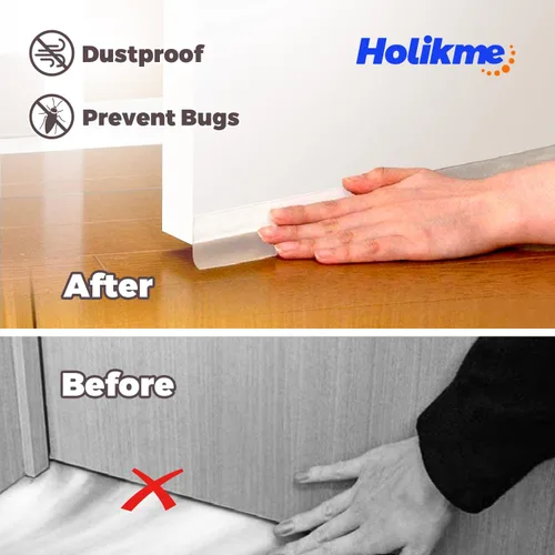Miniatura 7 de Holikme Tira de Sellado para Puertas 10 Metros, Adhesivo de Sellado y Cinta de Sellado para Bloqueador de Corriente de Aire para Puertas, Adecuado