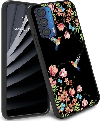 Miniatura 9 de Funda delgada para Moto Edge 2021 TPU con diseño de hojas de arte, cubierta de protección de cuerpo completo de goma de gel suave para Motorola Edge