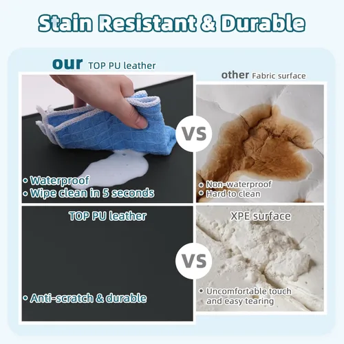 Miniatura 3 de Tapete para jaula de perro, tapete impermeable para perrera, cama refrescante para mascotas para perros medianos y grandes, cama para mascotas al