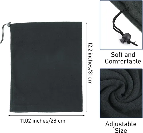 Miniatura 2 de WLLHYF Neck Gaiters for Men, Fleece Winter Neck Warmer Windproof Face Covering Warmer Face Scarf