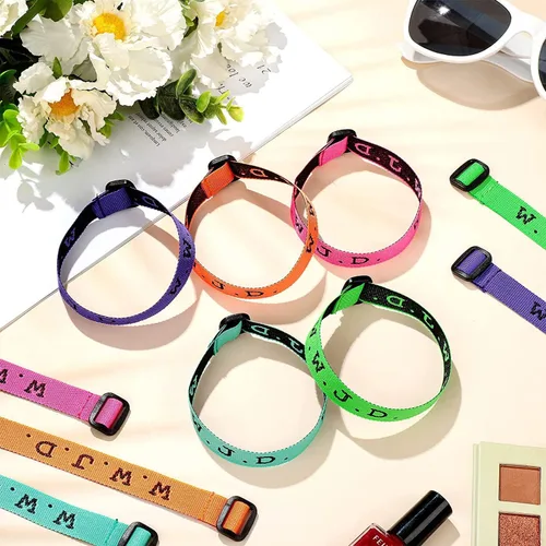 Miniatura 3 de FIMILOVE - 20 pulseras WWJD - Pulseras con texto en inglés "What Would Jesus Do", cintas de satén, regalos cristianos para hombres, mujeres, niños