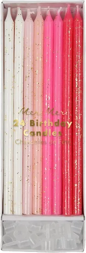 Miniatura 4 de Velas de cumpleaños Meri Meri, 24 velas Plata