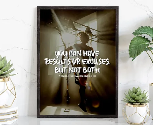 Miniatura 16 de Arte de pared con texto en inglés «Be Stronger Than Your Excuss», póster de gimnasio, impresiones de gimnasio, gimnasio en casa, decoración