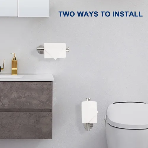 Miniatura 6 de NearMoon Soporte de papel higiénico autoadhesivo, de acero inoxidable SUS304 grueso de alta calidad, a prueba de óxido, sin perforaciones