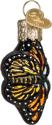 Miniatura 3 de Old World Christmas Gumdrops - Mini adorno de cristal soplado de mariposa monarca para árbol de Navidad, decoración navideña artesanal, colección