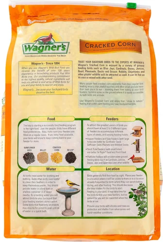 Miniatura 2 de Wagner's 18542 Cracked Corn - Alimento para aves silvestres, bolsa de 10 libras