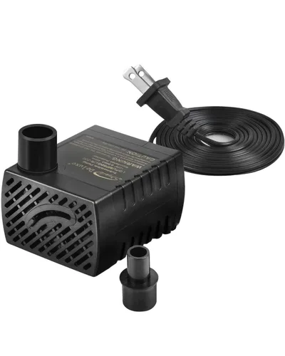 Simple Deluxe Bomba sumergible de 80 GPH de 3.6 W con entrada ajustable y cable impermeable de 6 pies para pecera, hidroponía, fuentes, estanques,