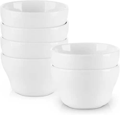 Miniatura 12 de Selamica Vasos de cerámica para caldo de 8 onzas, cuencos pequeños de 4 pulgadas, cuencos de postre para salsa de sopa, tazas de café, aptas