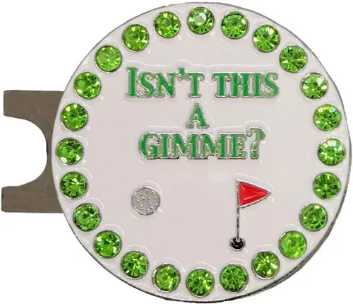 Giggle Golf Marcador de pelota de golf brillante con clip magnético para sombrero, ¿No es esto un marcador brillante para mujeres golfistas?