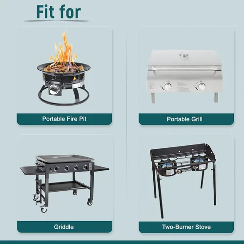 Miniatura 6 de GASPRO Manguera de propano de conexión rápida de 24 pies para RV para parrilla de camping, estufa Camp Chef, cuenco de fuego Outland, hoguera