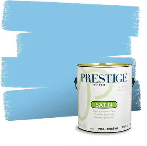 Miniatura 215 de Pintura Exterior + imprimación PRESTIGE, todo-en-uno, 1 galón, acabado mate, color comparable al Valspar* Royal Gray* VS151-Gris real