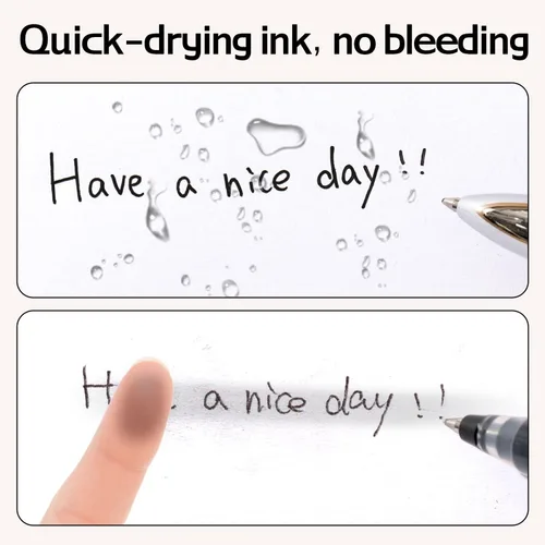 Miniatura 5 de deli Bolígrafos de gel, 30 bolígrafos retráctiles de tinta negra, bolígrafo de punta media a granel de 0.028 in, escritura suave, secado rápido,
