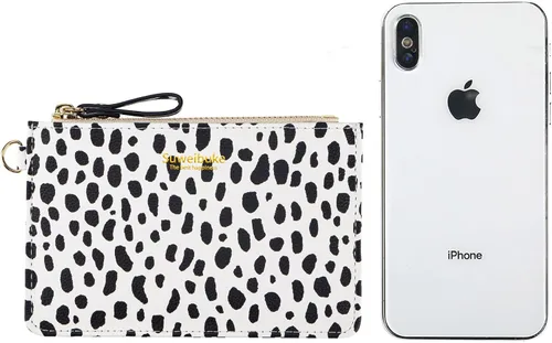 Miniatura 4 de Aiyo Nice Funda delgada para mujer tarjetero RFID con cremallera monedero pequeño de cuero con llavero Moderno