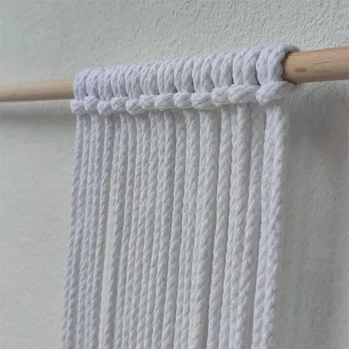 Miniatura 9 de CAQUBO Cuerda de Macramé de Algodón Trenzado de 4 mm, 157 Metros, Color Blanco, Hilo de Macramé para Manualidades, Cuerda de Macramé Suave, Cordón