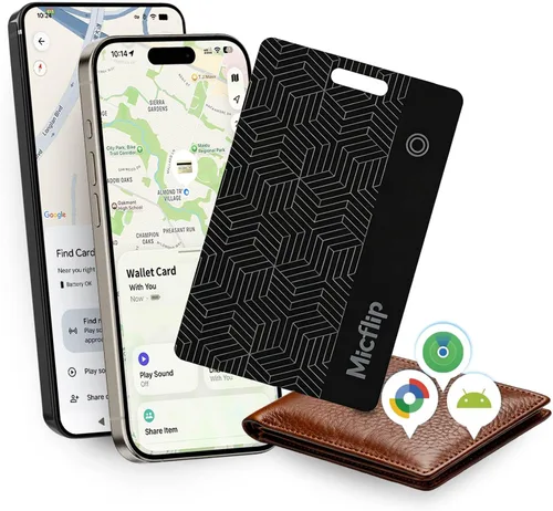 Tarjeta de seguimiento de cartera [certificado Apple MFi] (iOS y Android), tarjeta de seguimiento Bluetooth, tarjeta de seguimiento inteligente