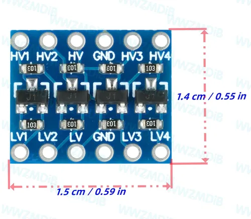 Miniatura 2 de WWZMDiB 12 Piezas Módulo Convertidor de Cambio de Nivel Lógico 4 Canales Bidireccional 3.3V a 5V, 5V a 3.3V Soporte UART IIC I2C SPI 1-Wire