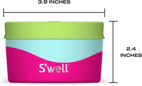 Miniatura 4 de S'well Recipiente de alimentos de acero inoxidable, 10 onzas, fruta del dragón, construcción duradera de una sola pared, sin BPA, apto
