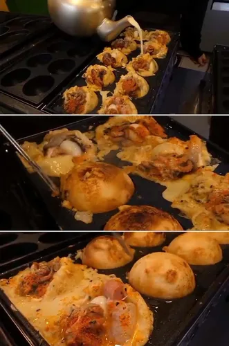 Miniatura 5 de Japón gran apertura takoyaki pan con cubierta de vidrio, molde para hornear pastel, huevos de freír, sartén Poffertjes, sartén Appam, sartén Banh