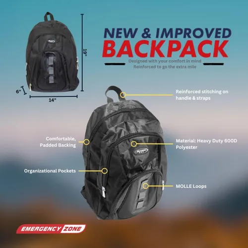Miniatura 2 de Essentials Kit completo de supervivencia de lujo para 2 y 4 personas Bug-Out-Bag Kit de bolsa de emergencia para incendios forestales, huracanes
