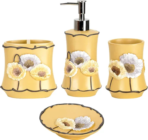 Miniatura 24 de Zahari Home Capri - Juego de toallas de baño de 3 piezas, toalla de baño, toalla de mano y toalla facial, decoración moderna, hermoso diseño único