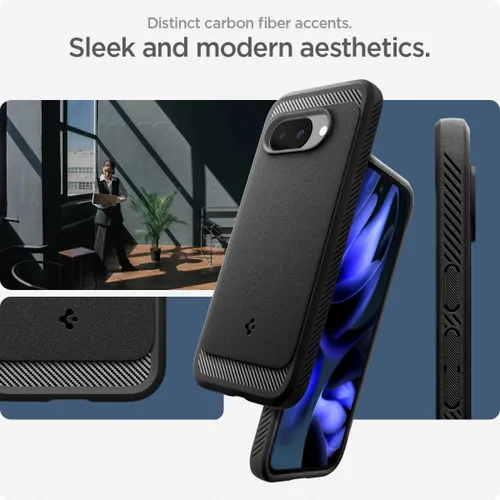 Miniatura 3 de Spigen Funda para Pixel 9a, Rugged Armor MagFit (2025) [compatible con accesorios MagSafe] - Negro mate