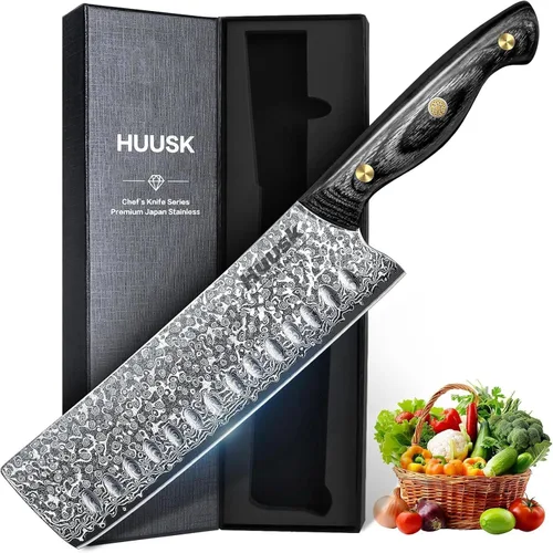 Miniatura 14 de Huusk Cuchillo Vikingo con Vaina Cuchillos para Deshuesar para Cortar Carne, Cuchillos Cavernícola Ultimo Forjados a Mano de Espiga Completa