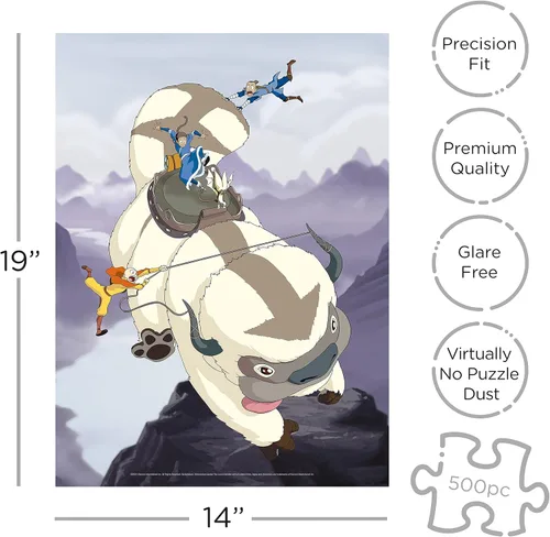 Miniatura 2 de AQUARIUS Avatar The Last Airbender - Rompecabezas de 500 piezas, escena de vuelo de Appa de 14 x 19 pulgadas, regalo oficial para adolescentes