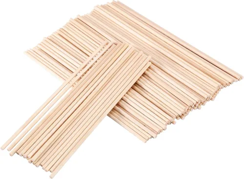 Miniatura 5 de Varillas de madera de 1/8 x 12 pulgadas sin terminar de madera natural para manualidades, palos de bambú para ramo de flores, 200 piezas