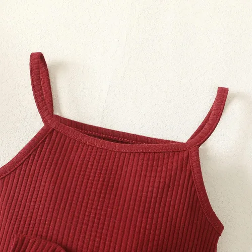 Miniatura 2 de OPAWO Vestido de bebé recién nacido, vestido de verano sin mangas, enterizo con cuello halter, vestido de tul de una pieza, 0-18 meses