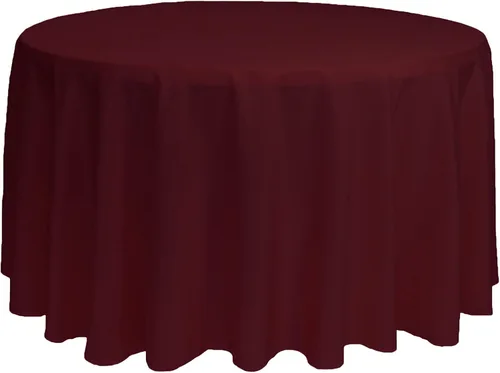 Miniatura 28 de YOUR CHAIR COVERS - Mantel redondo de poliéster prémium de 120 pulgadas - Mantel de lino color champán para mesas redondas estándar
