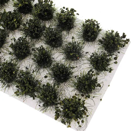 Miniatura 3 de 28 Piezas Arbustos Tupidos Verdes Arbustos de Tierras Bajas Kit de Modelo de Terreno Tufado Escena Estática Modelo en Miniatura DIY para Paisaje