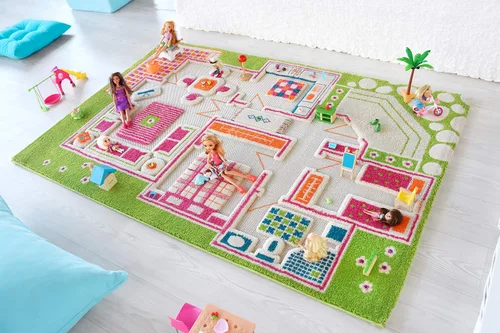 IVI - Alfombra de juego 3D para usar como casa de muñecas, no tóxica, resistente a las manchas, juguetes educativos Montessori para niños, mediana,