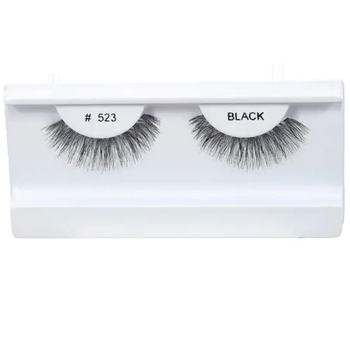 Miniatura 21 de 100 pares de pestañas postizas 100% cabello humano negro natural #747S Negro-747S