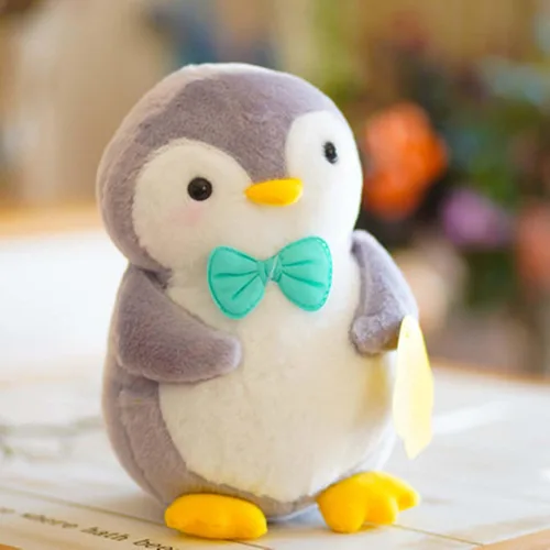 Miniatura 5 de Pingüino de peluche de animales del océano, juguetes de muñecas, decoraciones de regalos para niños y niñas, 10 pulgadas (azul)