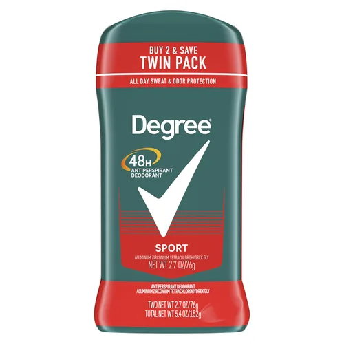 Miniatura 2 de Degree Men Original Protection Desodorante antitranspirante deportivo, paquete doble de 48 horas de protección contra el sudor y el olor