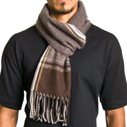 Miniatura 83 de Alpine Swiss Bufanda a cuadros para hombre, ultra suave, chal de invierno, cálido, ligero, para clima frío