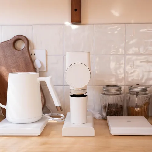 Miniatura 7 de TIMEMORE Sculptor 064S - Molinillo de granos de café con fresas planas, molinillo eléctrico para espresso con ajuste de grosor sin escalones, Blanco