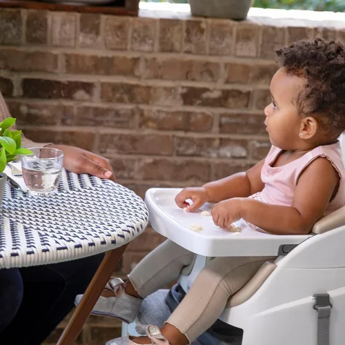 Miniatura 9 de Ingenuity Asiento base para bebé 2-en-1 con bandeja auto-guardable para alimentación y piso - Cashmere