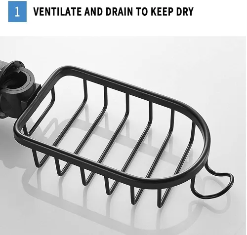 Miniatura 2 de Organizador de ducha ajustable de 2 piezas, estantes de ducha sin perforaciones, barra deslizante, estante de almacenamiento de ducha esquinero