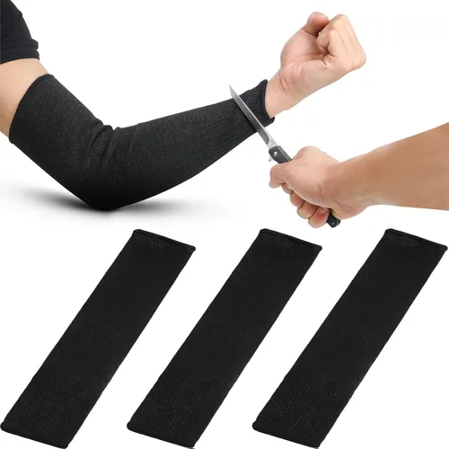 Chuarry 3 pares de protectores de brazo resistentes a cortes para piel fina y moretones Nivel 5 mangas protectoras de brazo para hombres y mujeres
