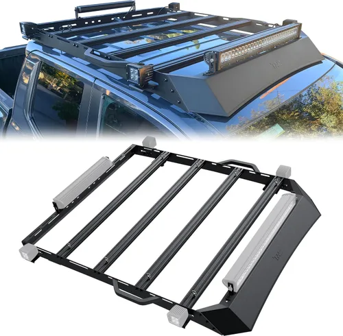 TAC - Soporte de techo compatible con Tacoma 2024-2025, camión de cabina doble, barra transversal, carga, canoa, bicicleta, kayak, snowboard,