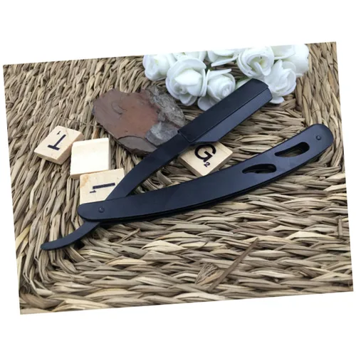 Miniatura 2 de Cabilock 2 unids Barber Foil Shaver Portable Acero Inoxidable Recta Razor Fácil de Abrir Guardia